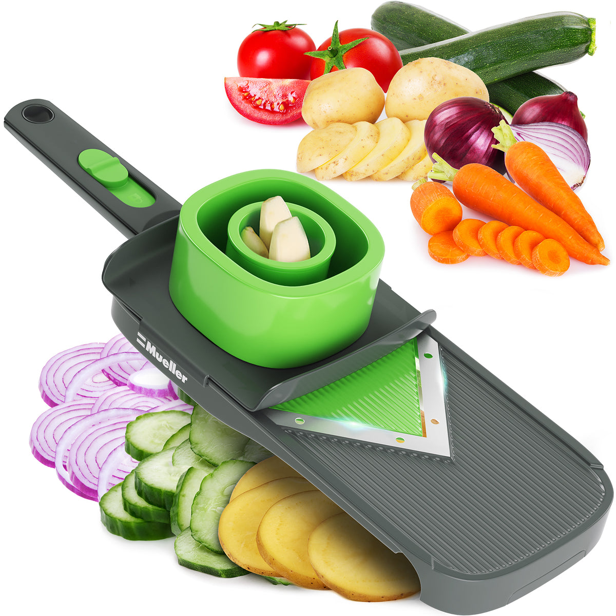 Mueller Pro-Series All-In-One, 12 Blade Vegetable Chopper, Mandoline Slicer  for