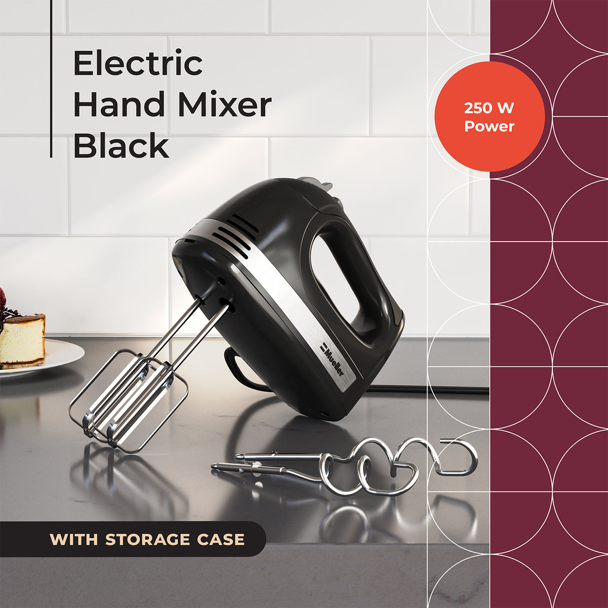 Mueller 5-Speed Electric Hand Mixer - Black – mueller_direct