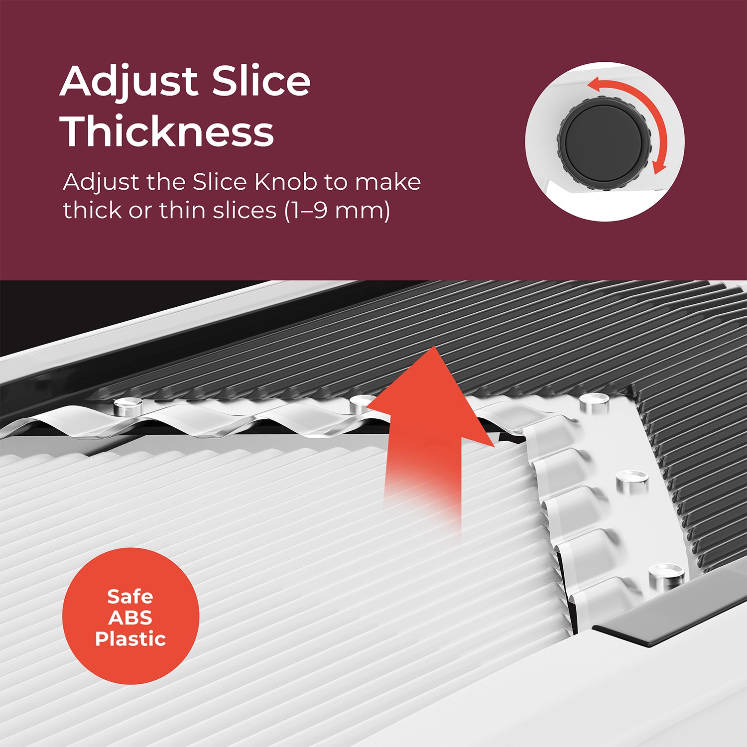 Safe Upright Mandoline Slicer Thickness Adjustable VEGETABLE