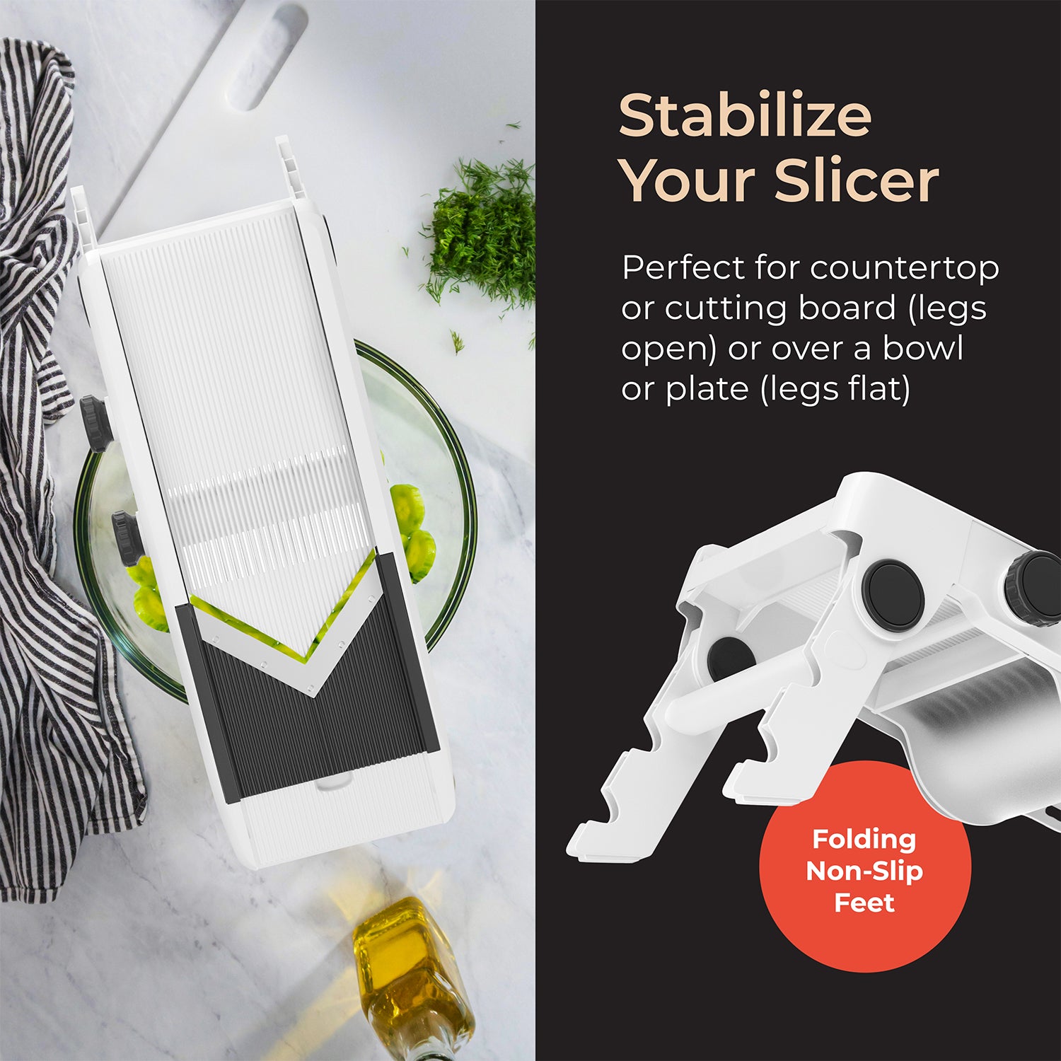 Mandoline Slicer (Adjustable) - 5 Blades - Vegetable Cutter, Peeler, S –  PrepNaturals