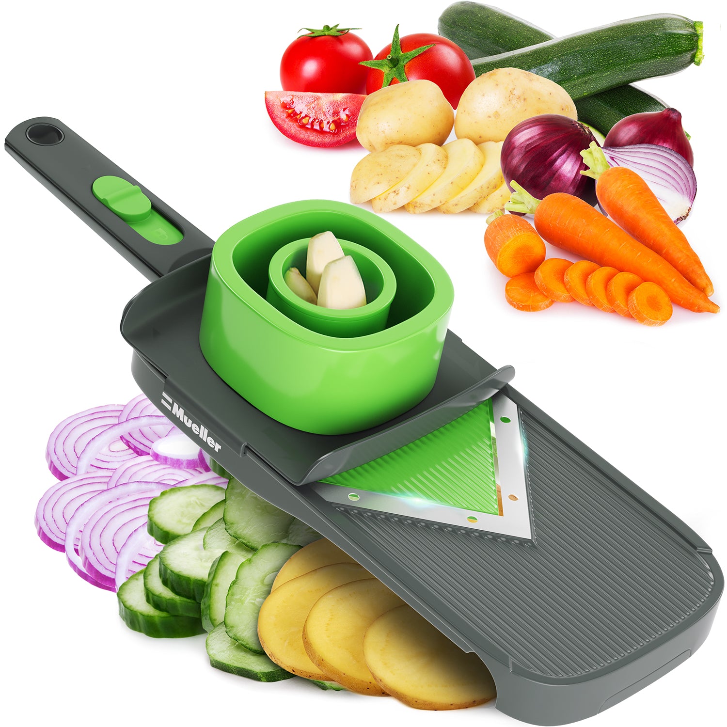  Mandolin Slicer Adjustable Mandoline, Best Hand-Held Cutter  for Vegetable Potato Zucchini Food