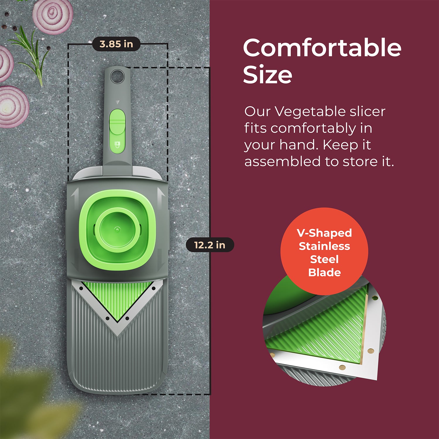 Mueller Vegetable Slicer Mandoline Handheld Utensil, Perfect for