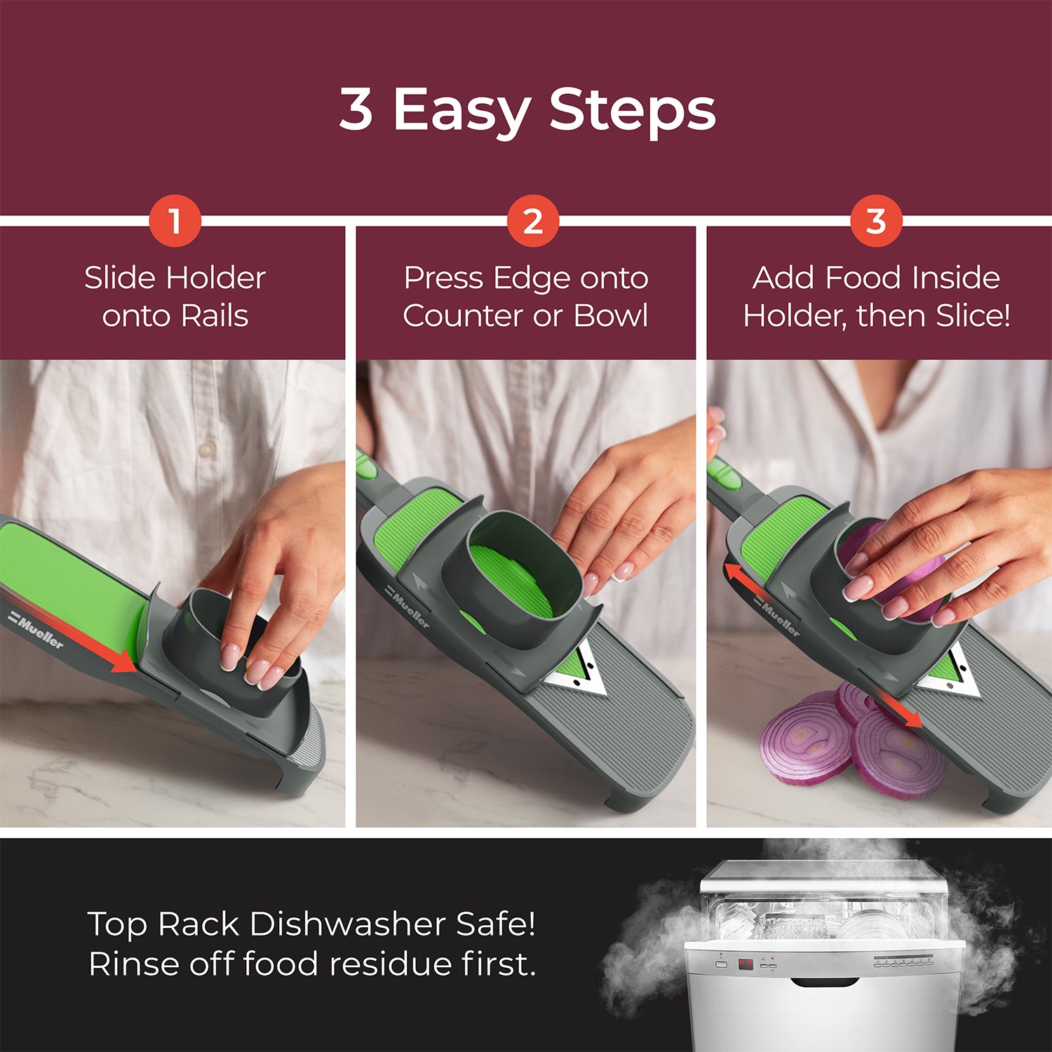 Brand New Mueller Vegetable Slicer Mandoline Handheld Utensil, Perfect for  Salad Makers - Kitchen Tools & Utensils, Facebook Marketplace