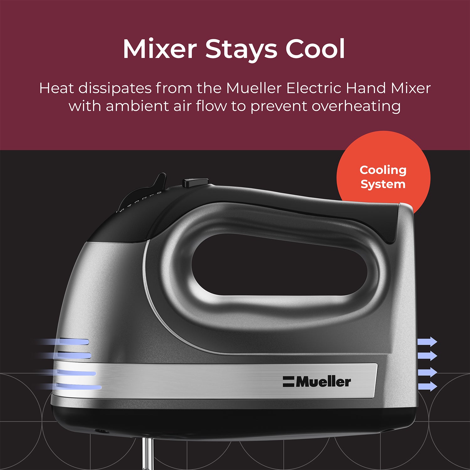 Mueller 5-Speed Electric Hand Mixer - Silver – mueller_direct