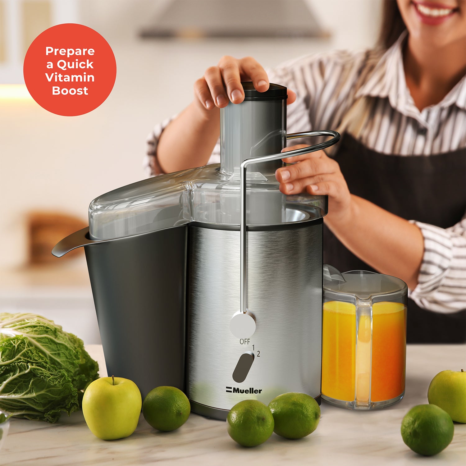 Mueller Austria Ultra Juicer Machine Extractor with Slow Cold Press  Masticating Squeezer Mechanism Technology, 3 inch Chute accepts Whole  Fruits and Vegetables, Easy Clean, Large Auction
