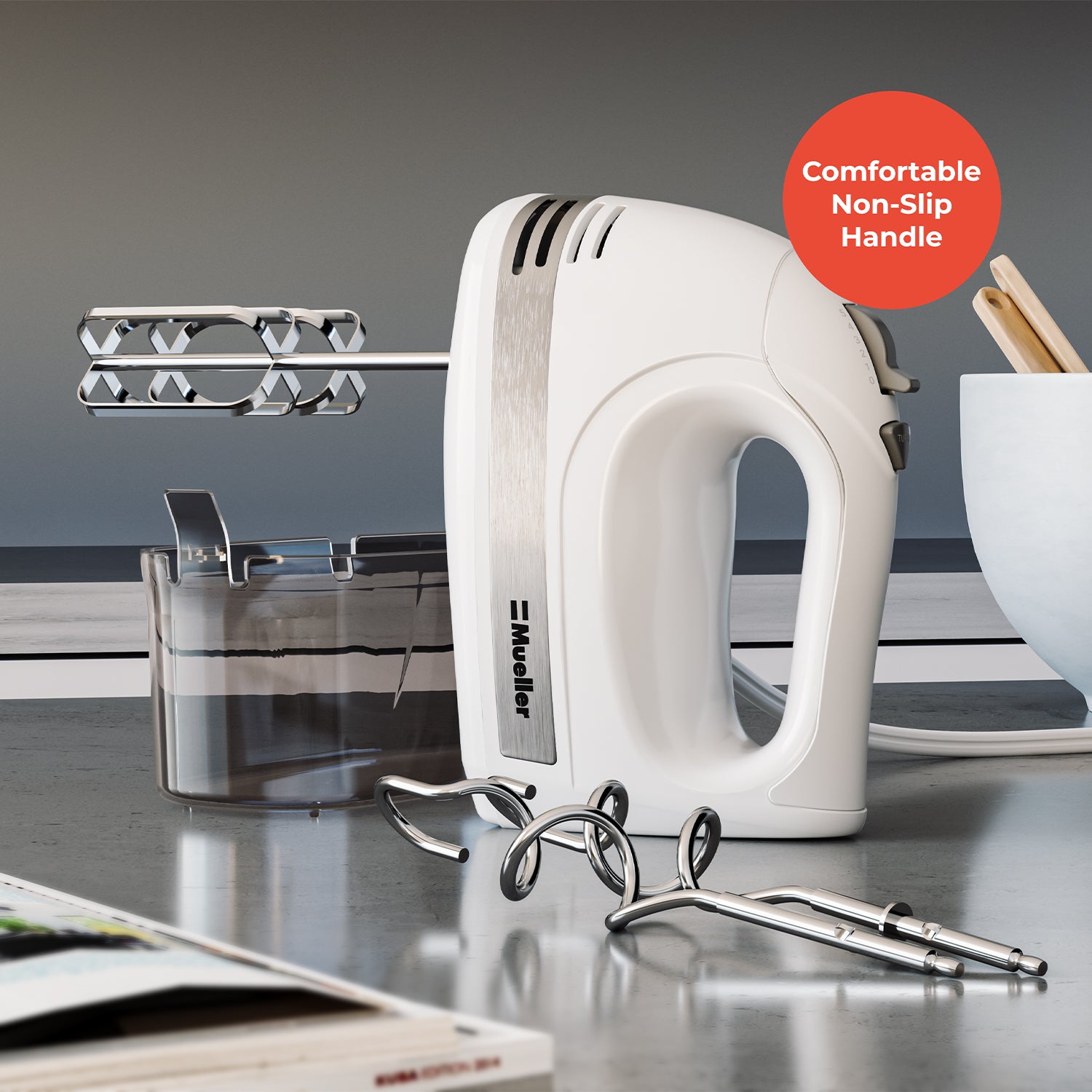 Myves MYVES Electric Hand Mixer - X1, 5 Speed Transmission Hand Mixer -  White - 667 requests