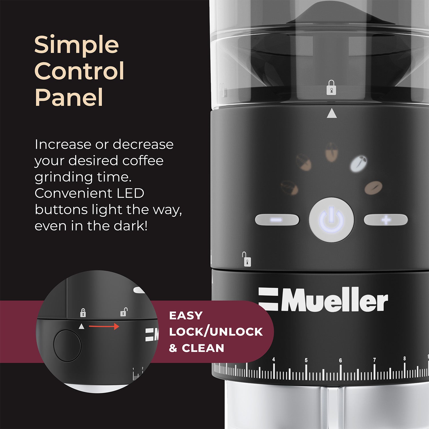 Mueller Manual Coffee Grinder for French Press/Turkish - Strongest and  Heaviest