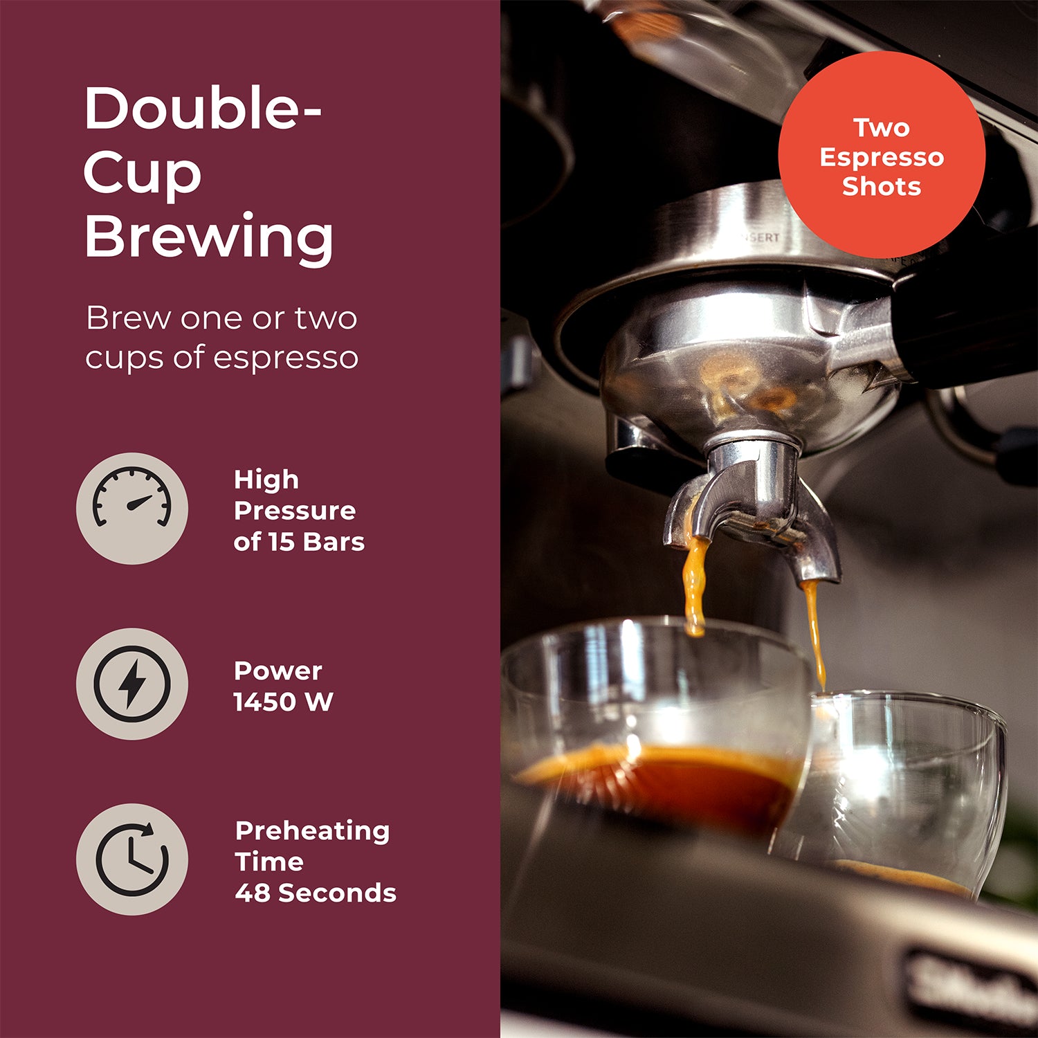 Espresso Coffee Maker Hand Press Capsule Ground Coffee Brewer Porta